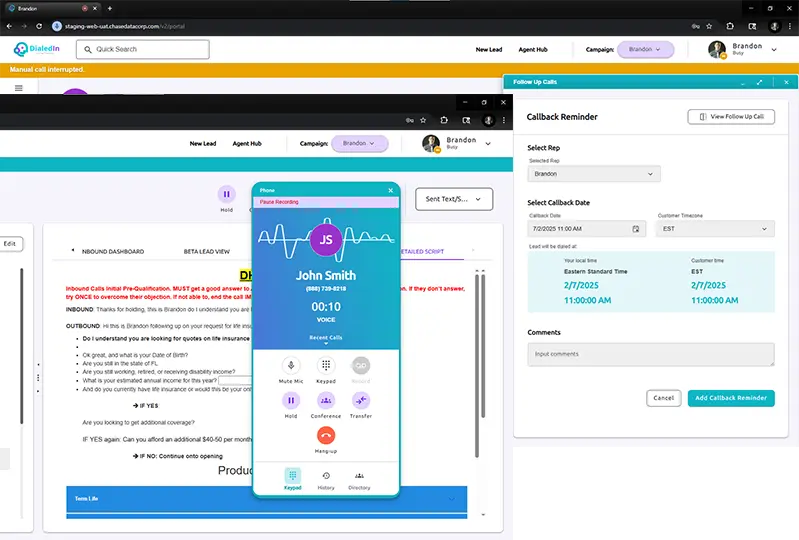 DialedIn Agent Application